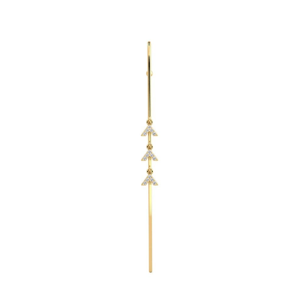 Gelbgold 585 Diamant Ohrpiercings Crocon