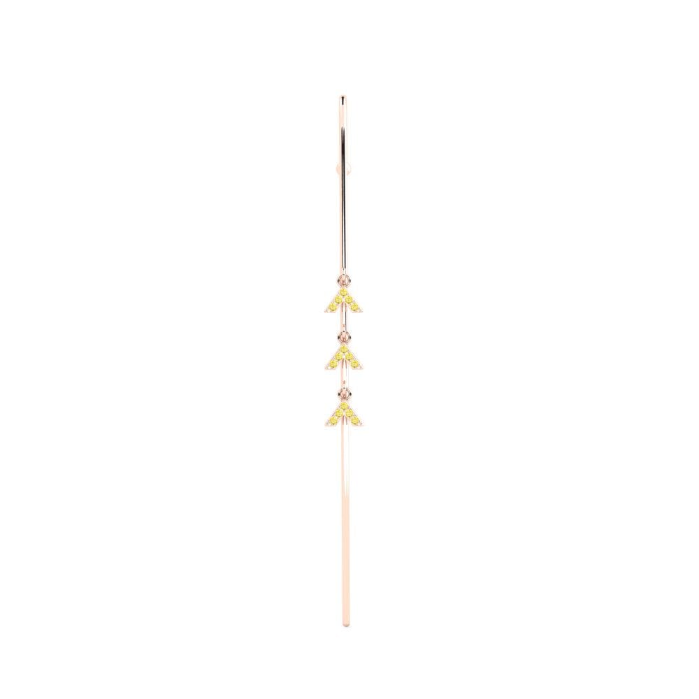 Rotgold 585 Gelber Saphir Ohrpiercings Crocon