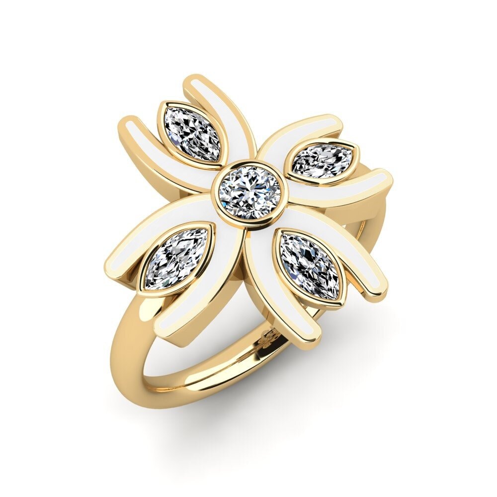 Or Jaune 18k Bague Croisillon