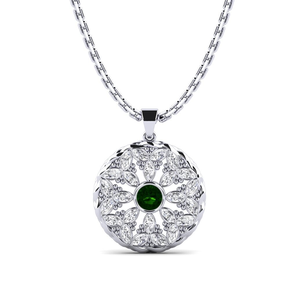 Green Tourmaline Women's Pendant Croissance