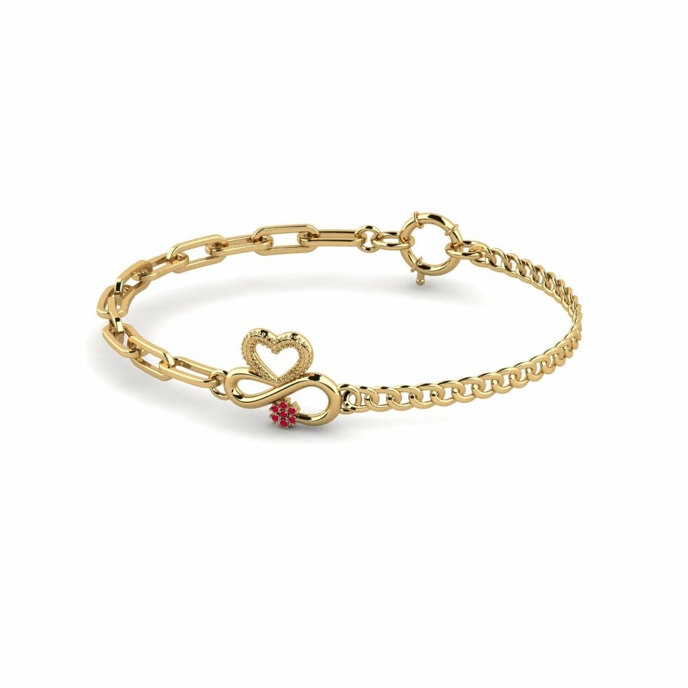 Ruby Paperclip Bracelet Cronia