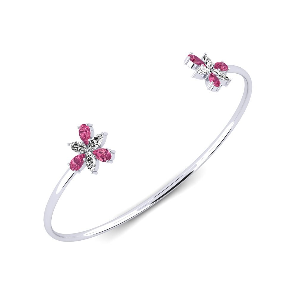 Paladio Turmalina rosa Bracelet Crosora