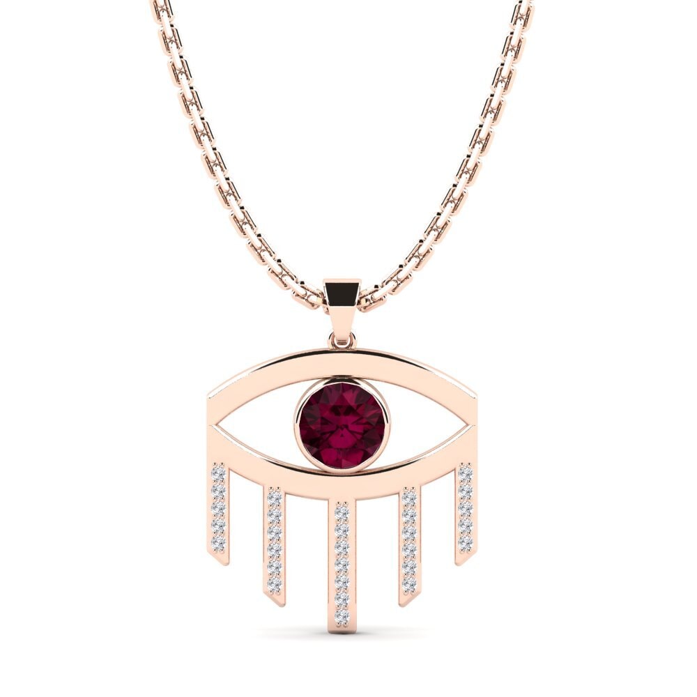 Rhodolite Garnet Women's Pendant Crosslin