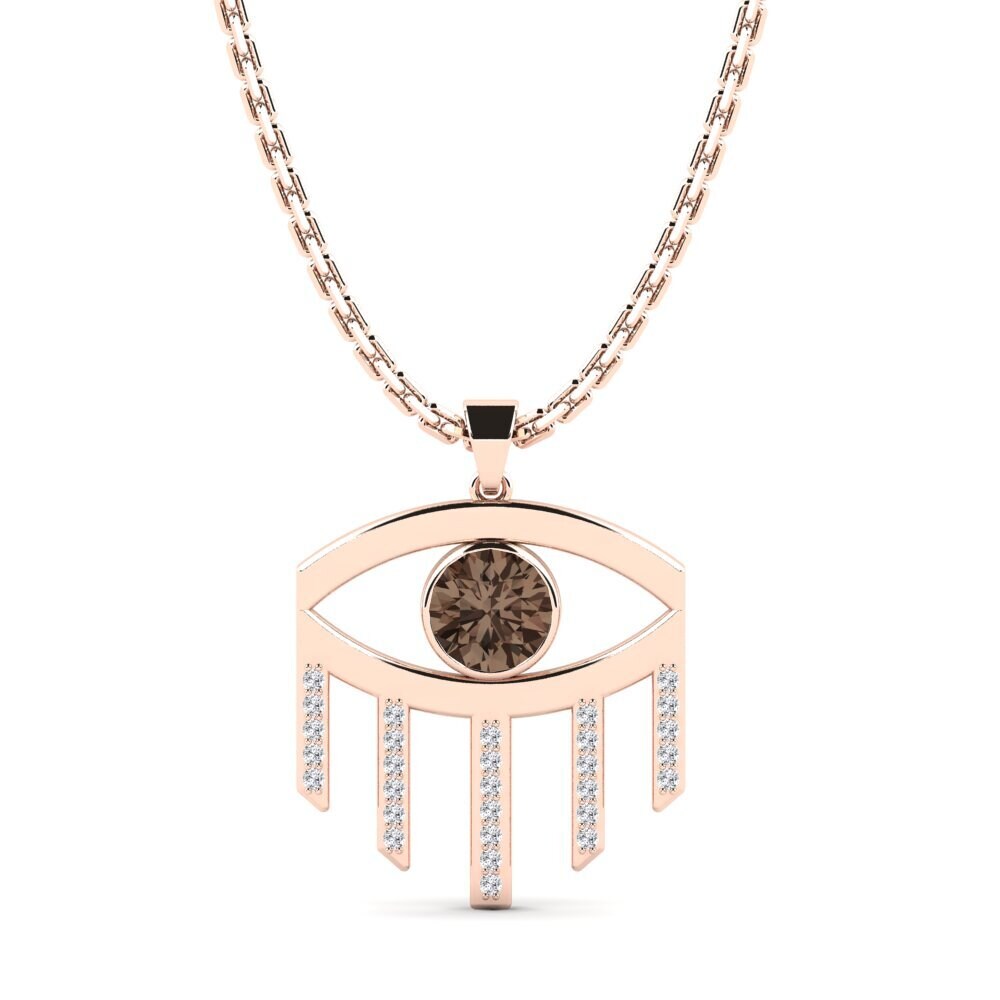 Smoky Quartz Women's Pendant Crosslin