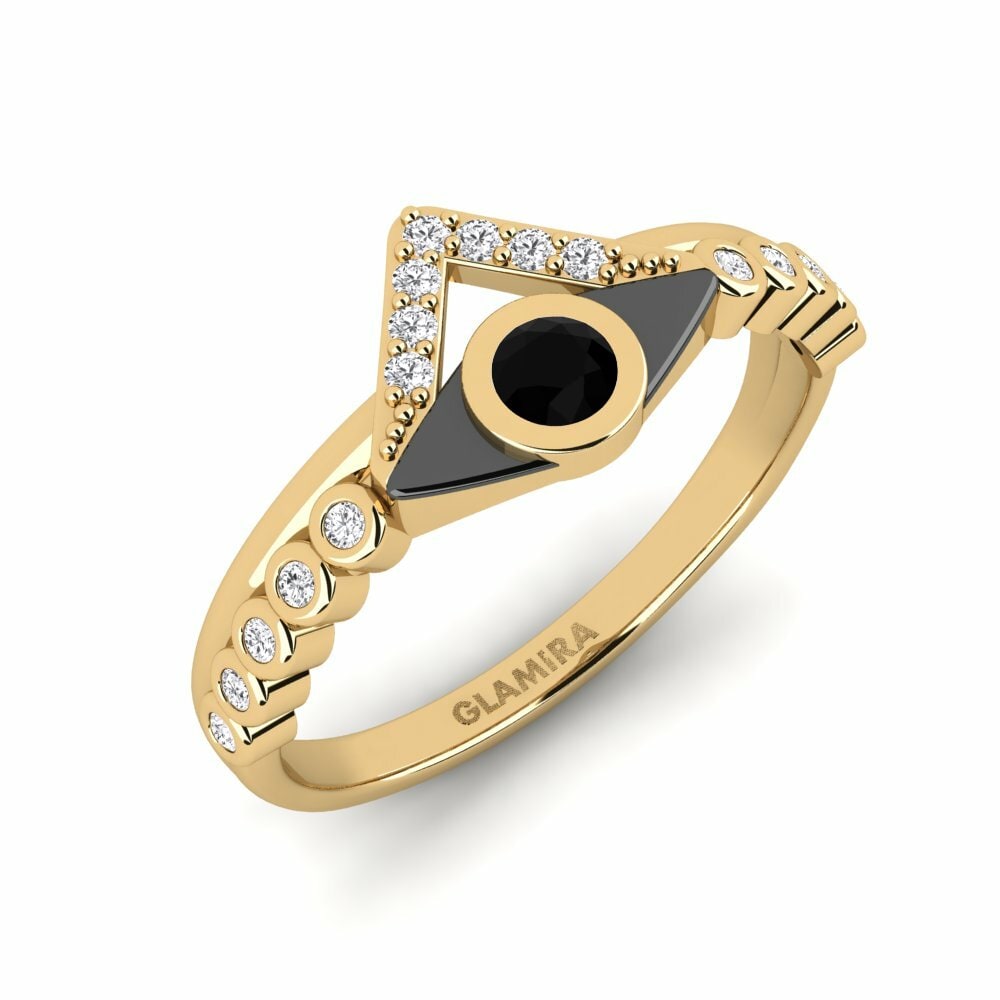 14k Oro Amarillo Anillo Crownprincess