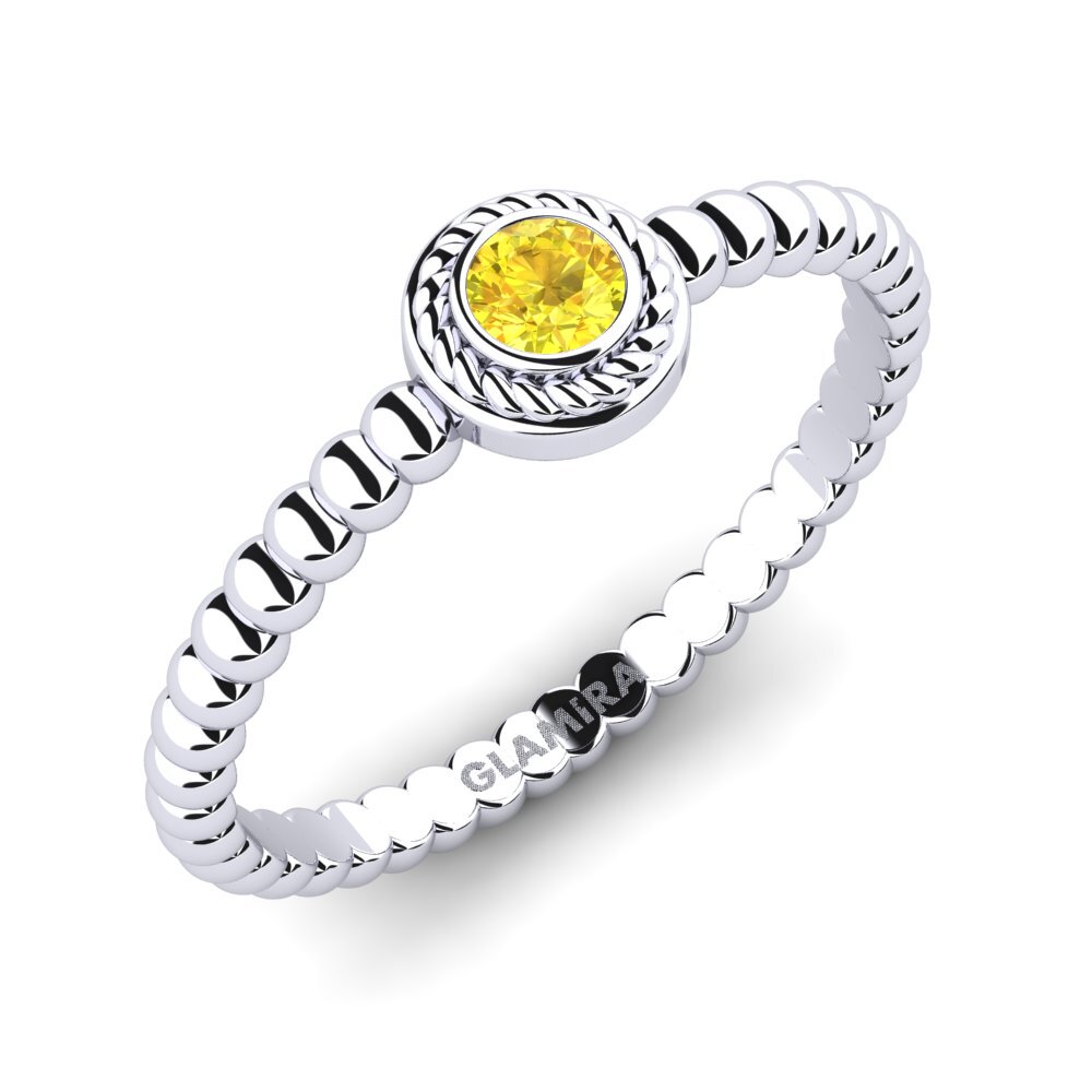 Zafiro amarillo Anillo de compromiso Croy