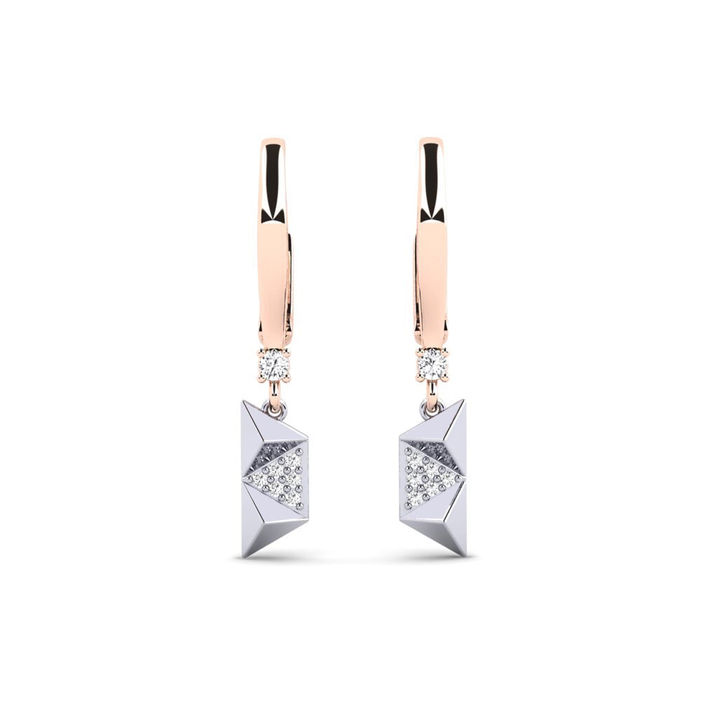 Oro Rosso & Bianco 585 Orecchino da donna Croydon