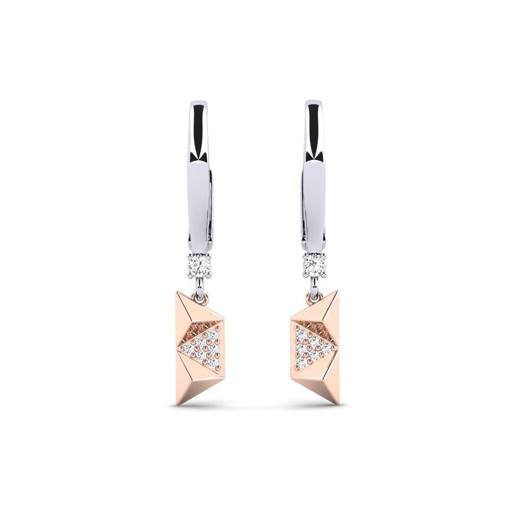 Oro Bianco & Rosso 375 Orecchino da donna Croydon