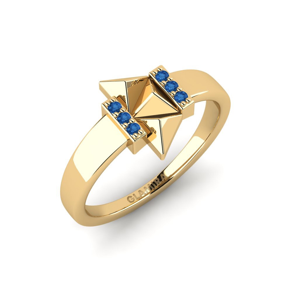 Dark Blue Zirconia Pinky Ring Cruikshank