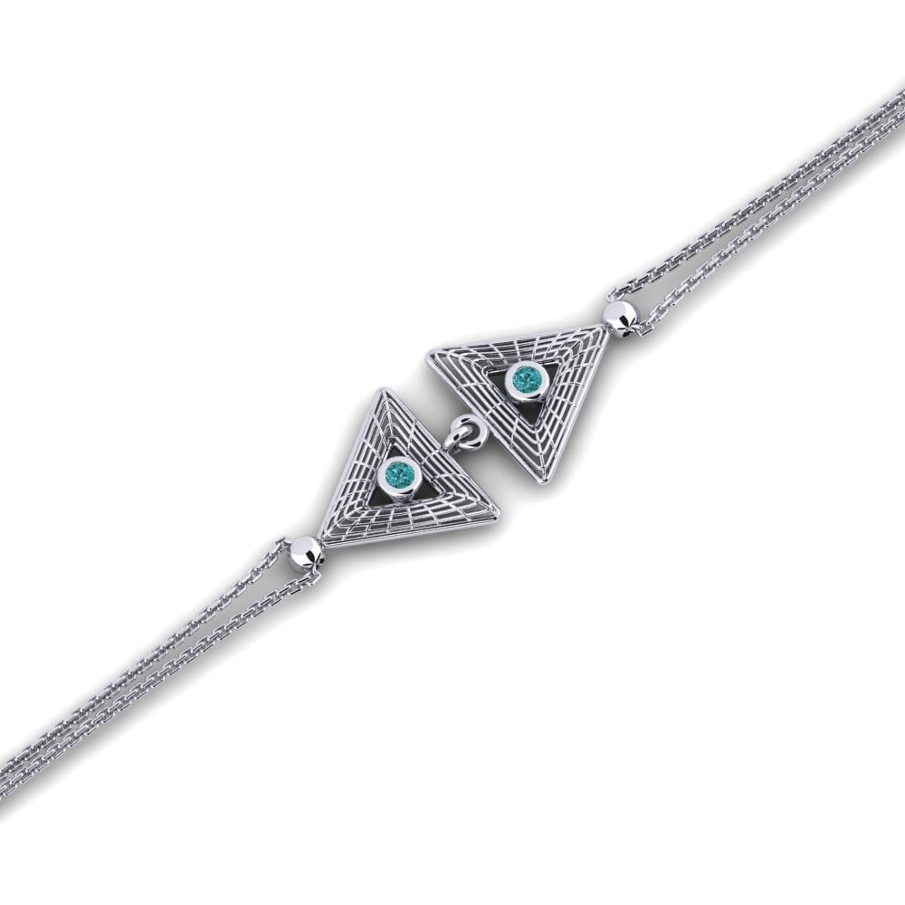 Diamant Bleu Bracelet pour femme Cubain