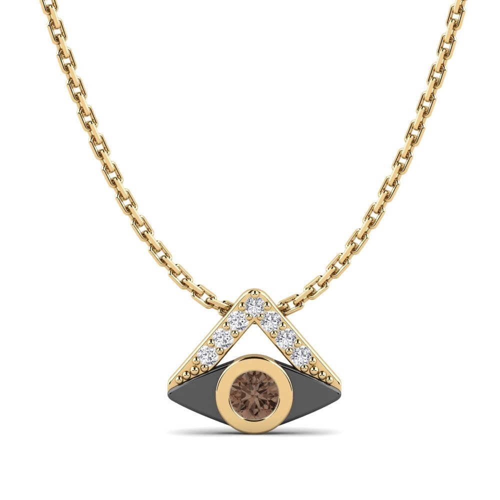 Smoky Quartz Women's Pendant Cubic
