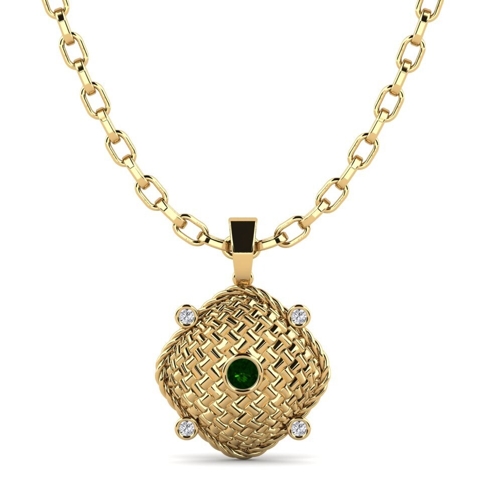 Green Tourmaline Men's Pendant Cubone