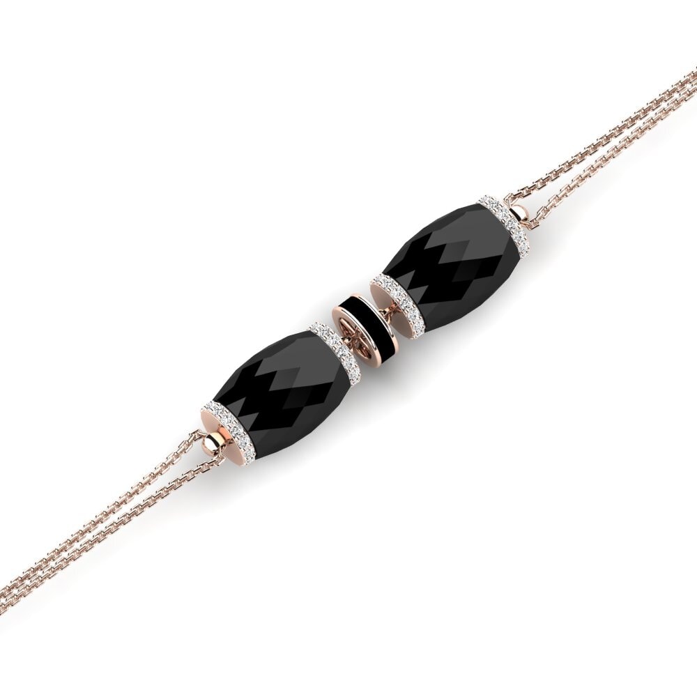 14k Oro Rosa Moissanita Pulsera de Mujer Cueto