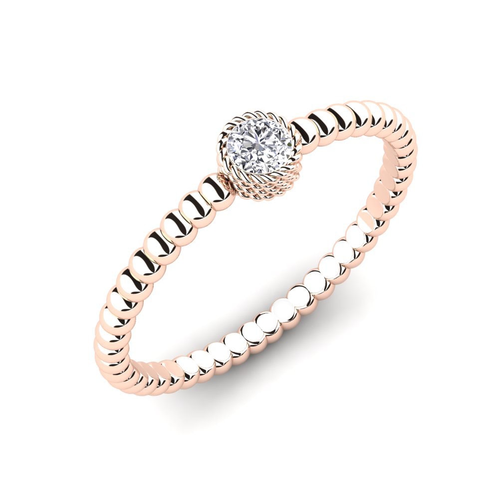 Diamond 14k Rose Gold Engagement Ring Cuivr