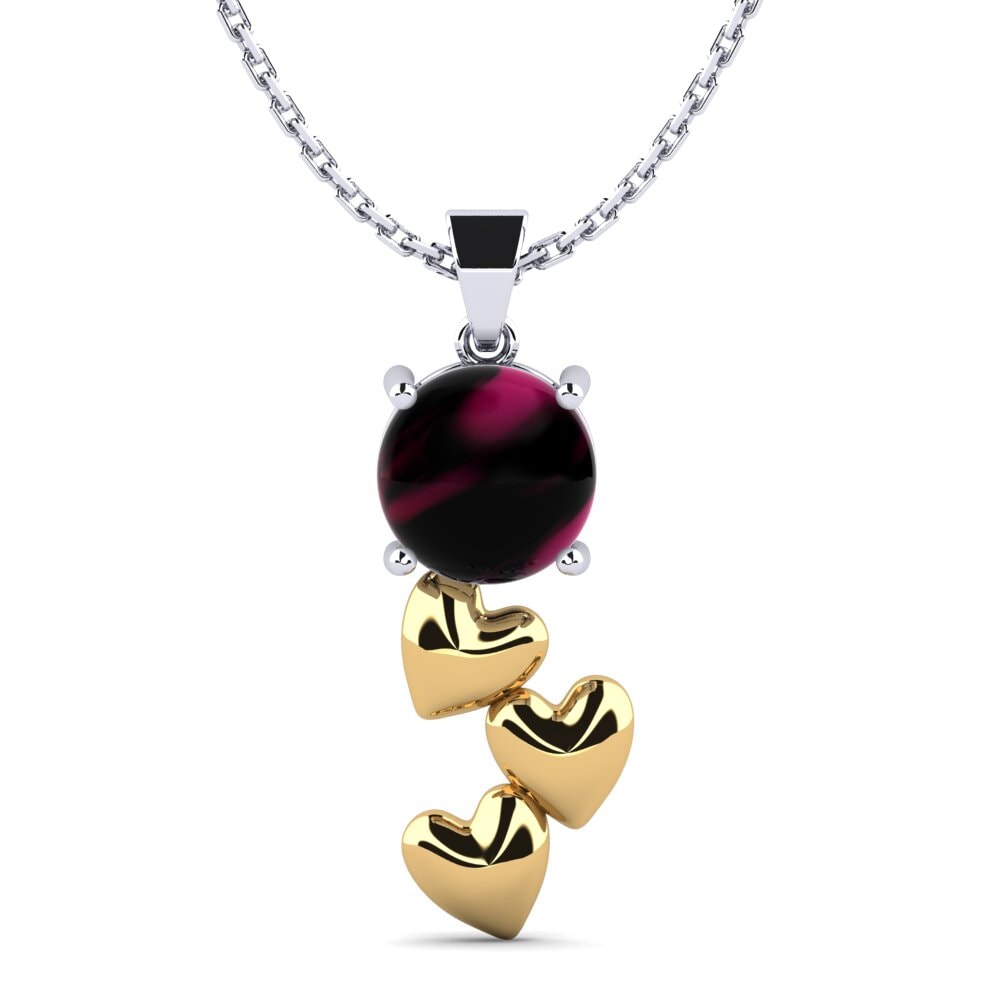 Granate Rhodolite Cabujón Colgante de Mujer Cupid