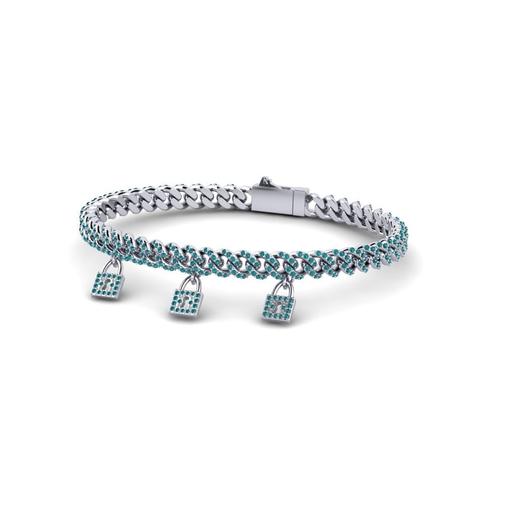 Blue Diamond Women's Bracelet Cusen