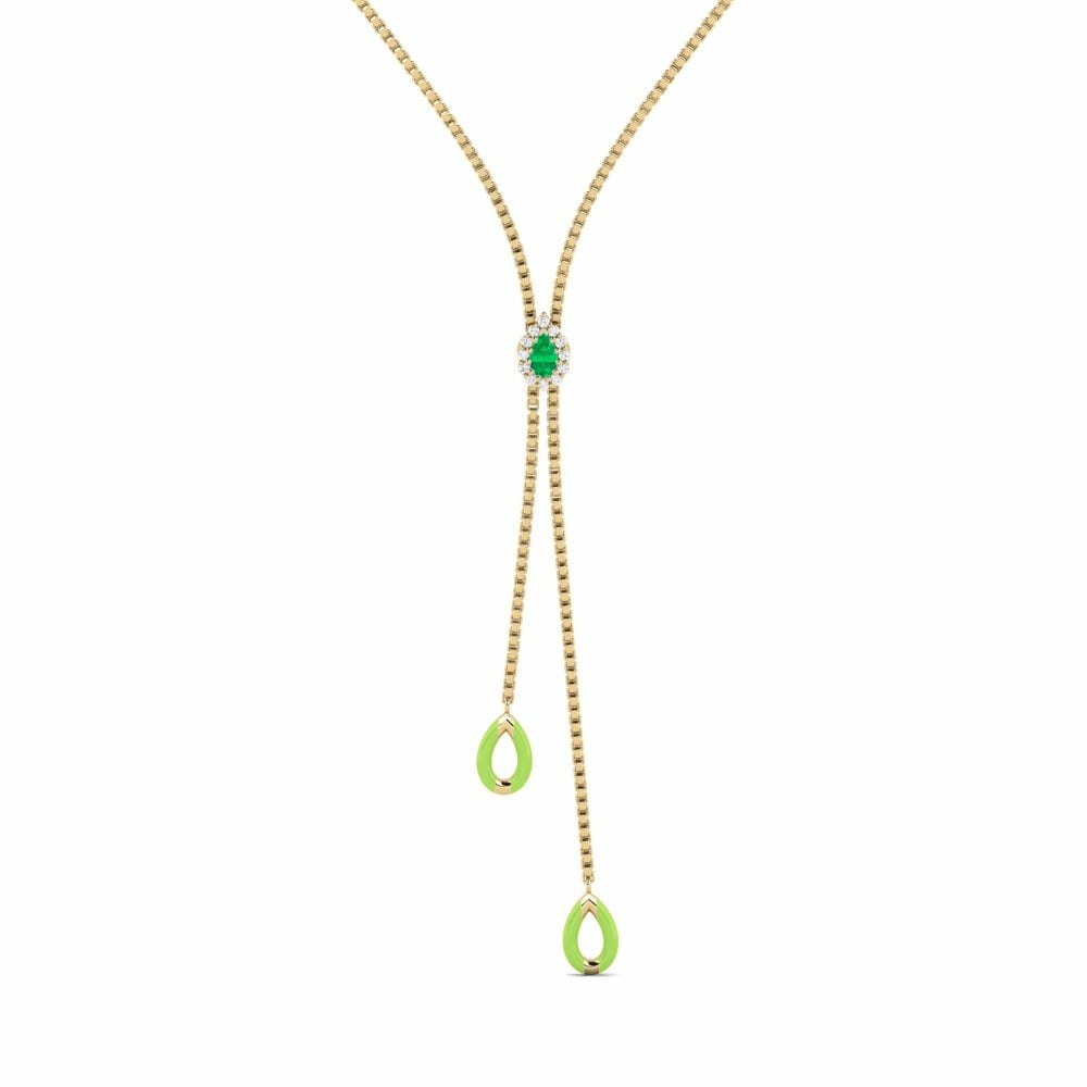 Bolo Joy Necklaces Cusseta 585 Yellow Gold Emerald