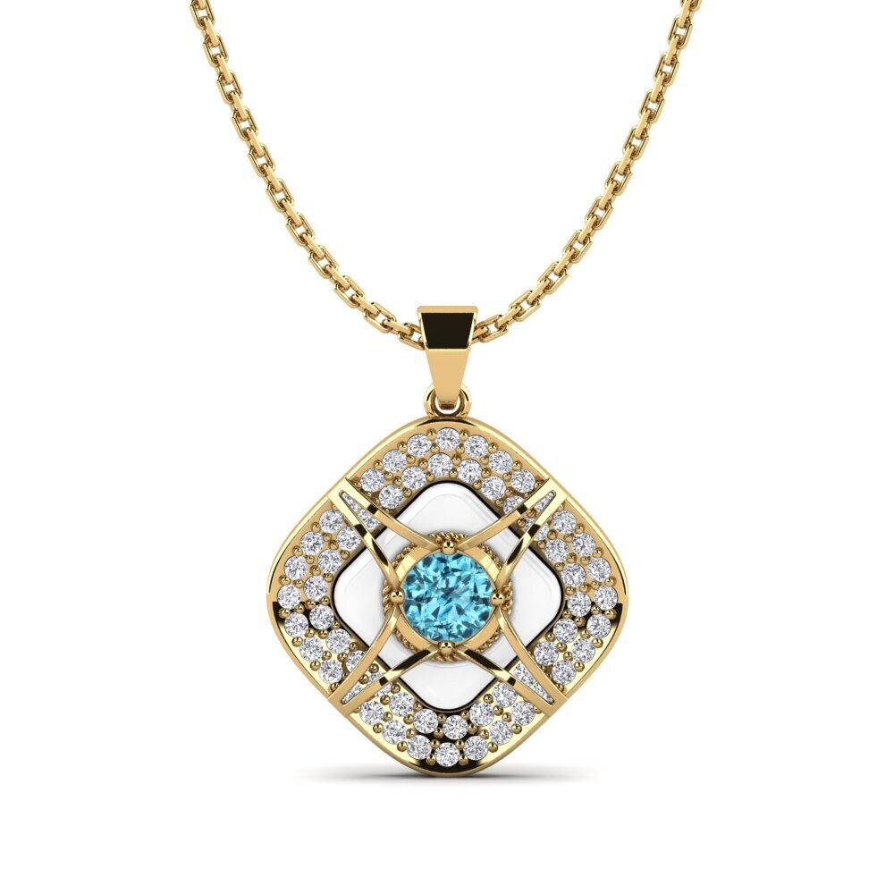 Blue Zircon Women's Pendant Cusson