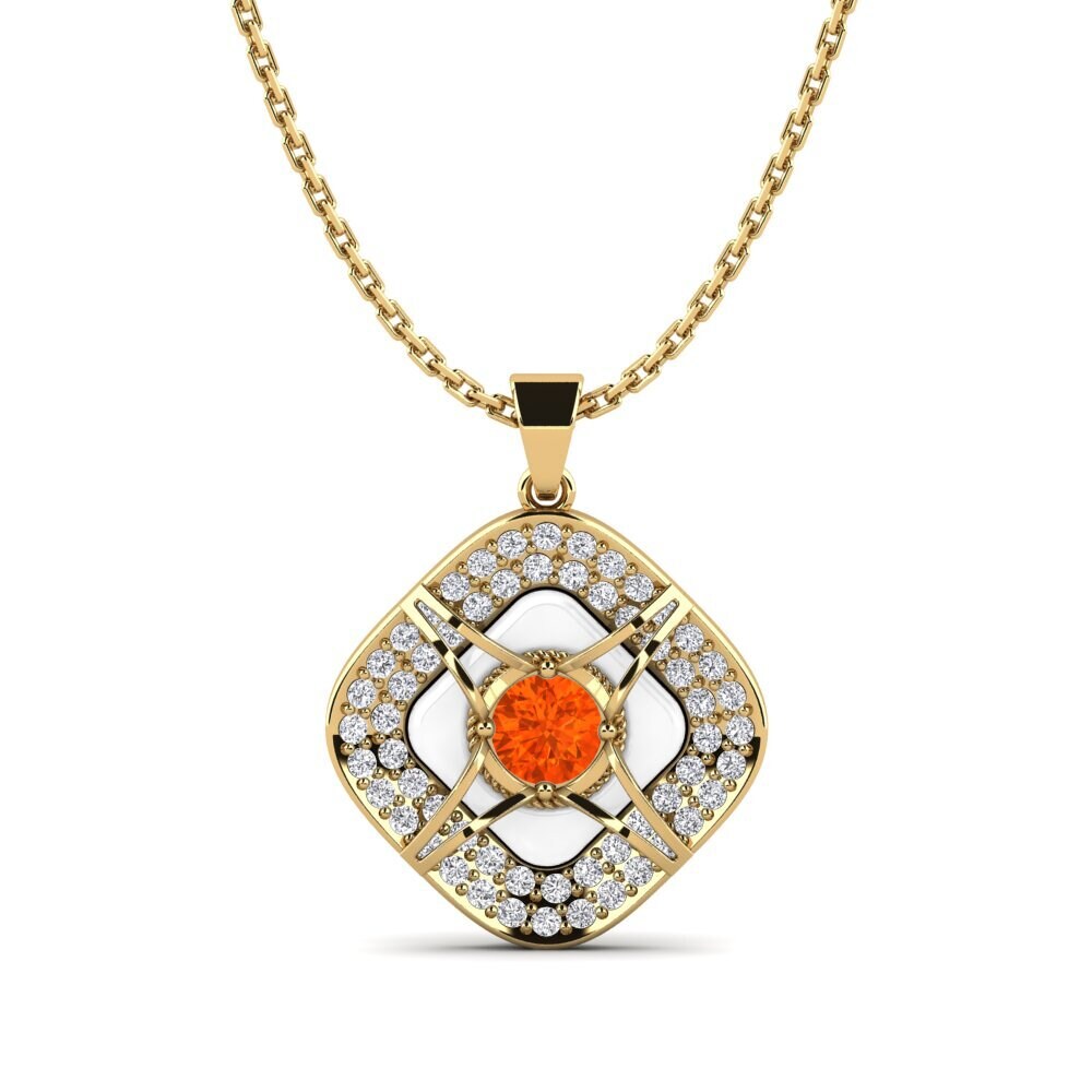 Fire Opal Women's Pendant Cusson