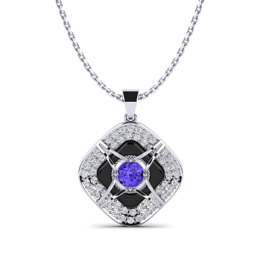 950 Platinum Tanzanite Women's Pendant Cusson
