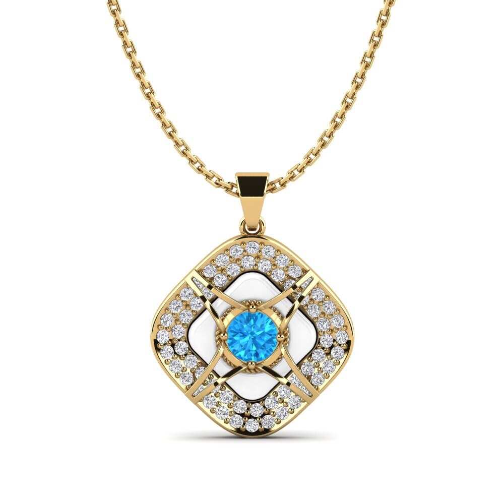 Blue Topaz Women's Pendant Cusson