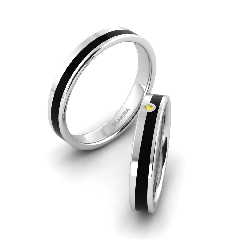 Classic Yellow Sapphire Wedding Rings