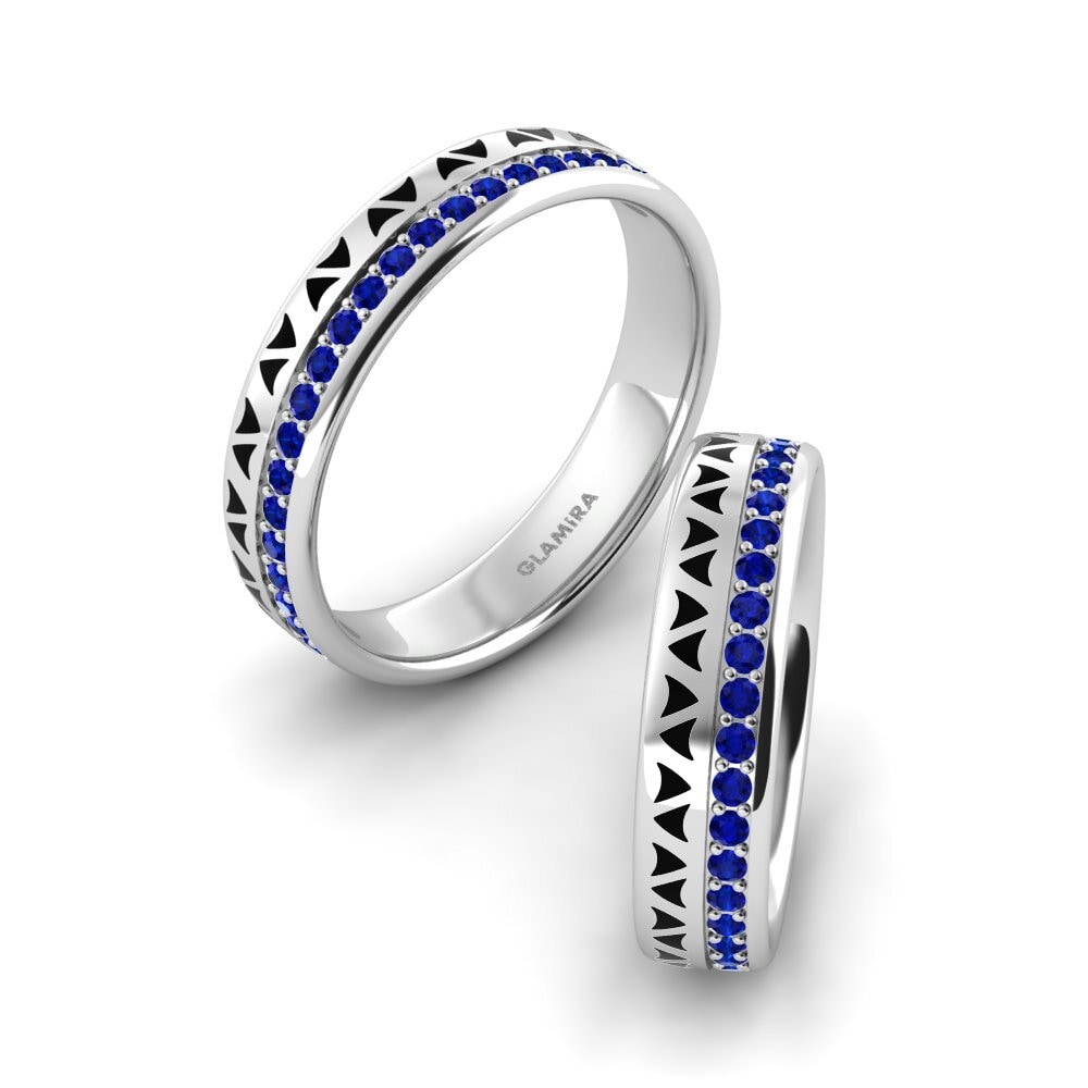 Sapphire Wedding Ring Cute Luck 5 mm
