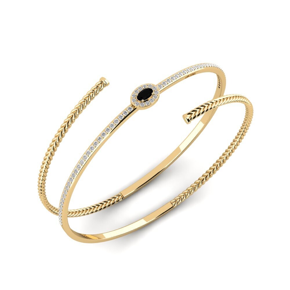 Onyx Noir Bracelet jonc femme Cvijet