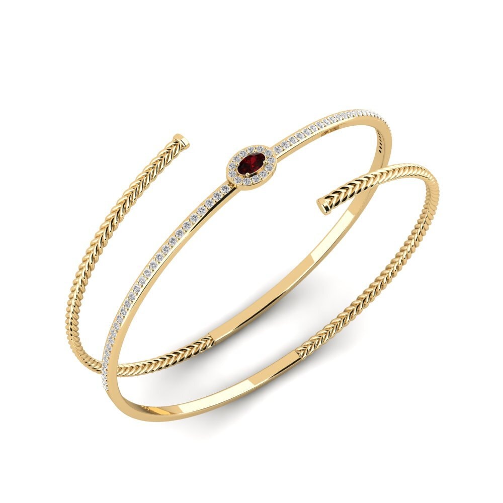 Ovale Grenat Bracelet jonc femme Cvijet