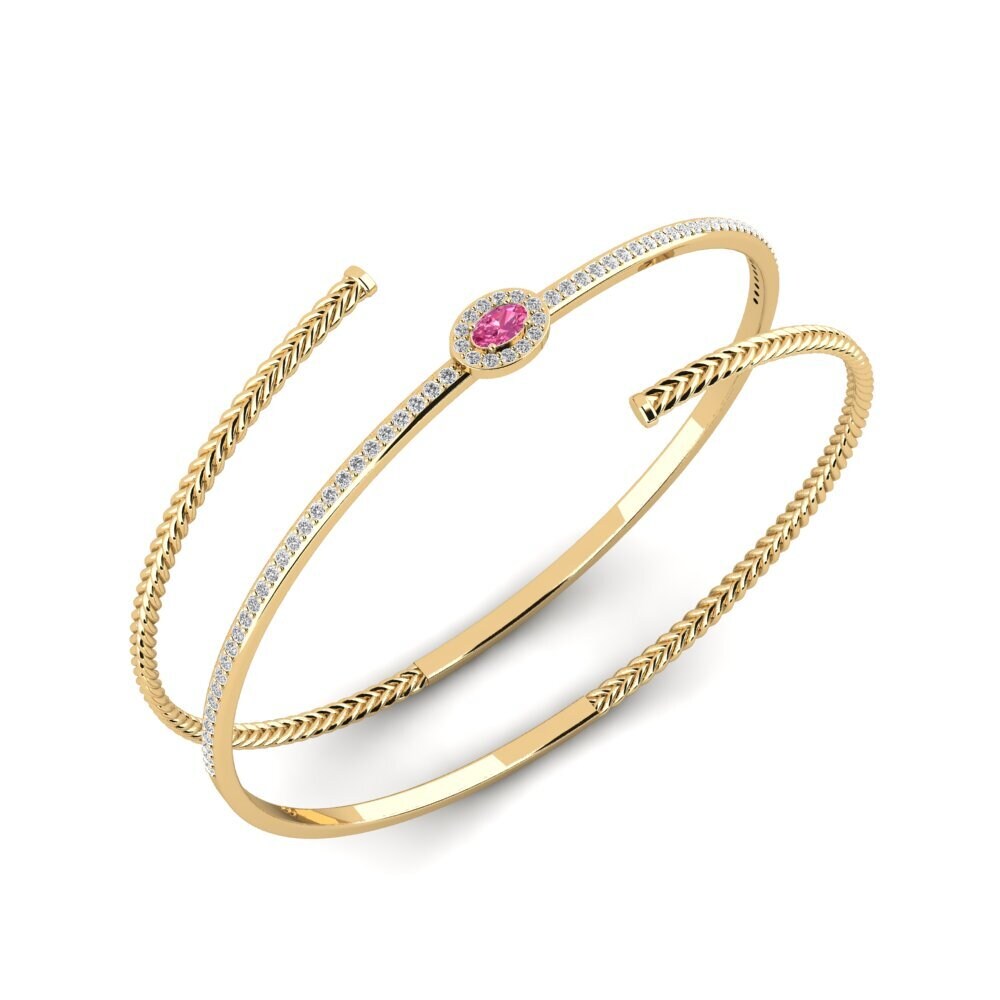 Tourmaline Rose Bracelet jonc femme Cvijet