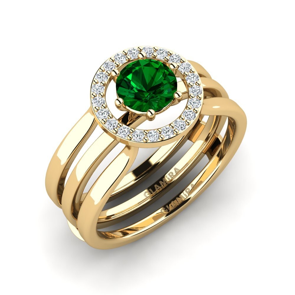 Green Zirconia Ring Cwan - SET
