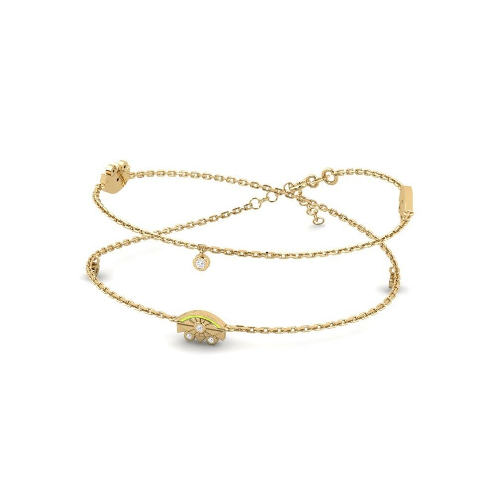 14k Oro Amarillo Collar de Mujer Cwebezela