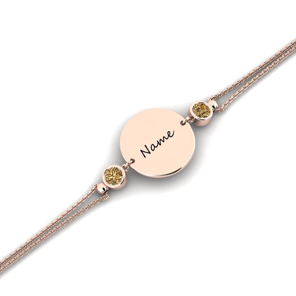 14ct Rose Gold Brown Diamond Women's Bracelet Cybillen