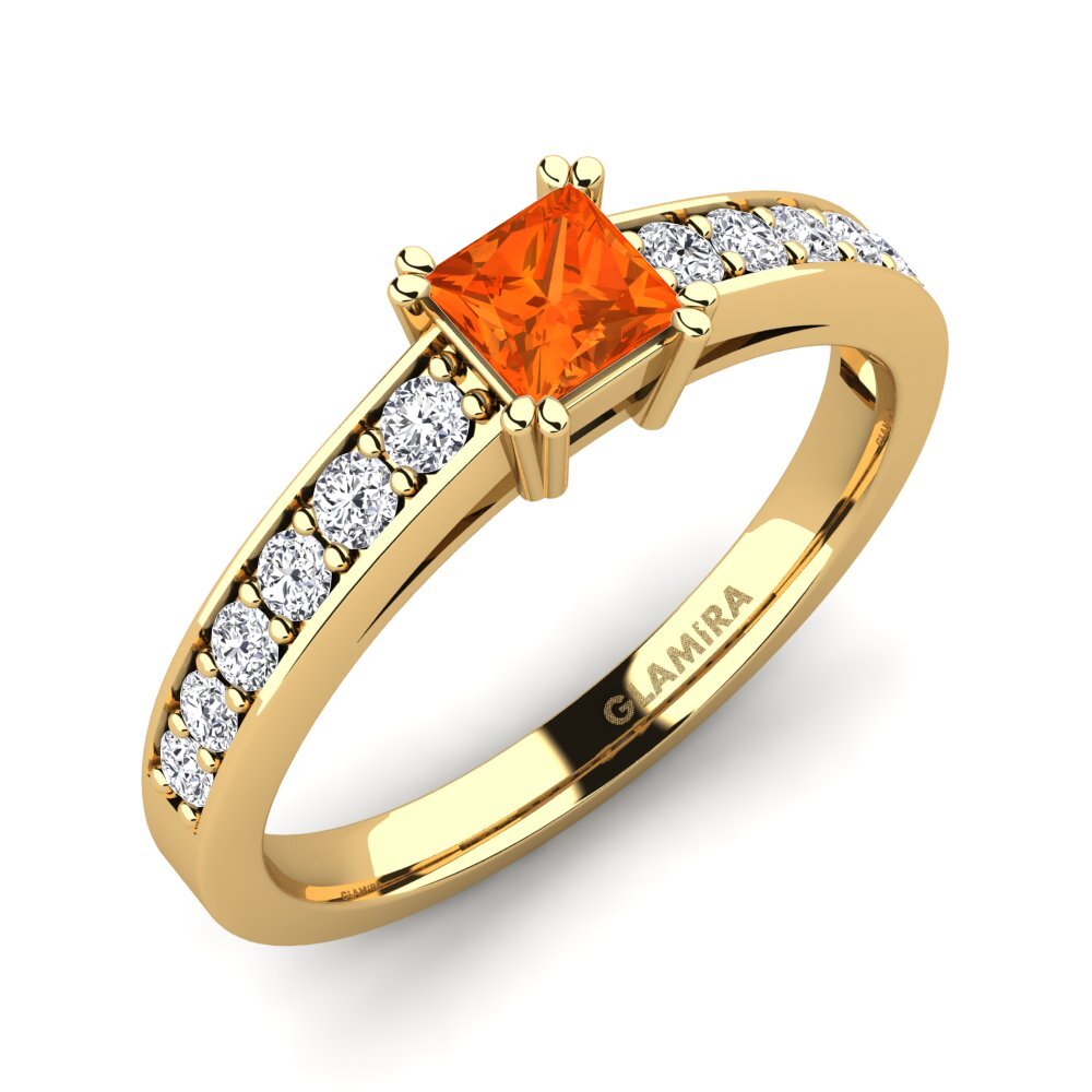 Fire Opal Engagement Ring Cynthia 0.4 crt