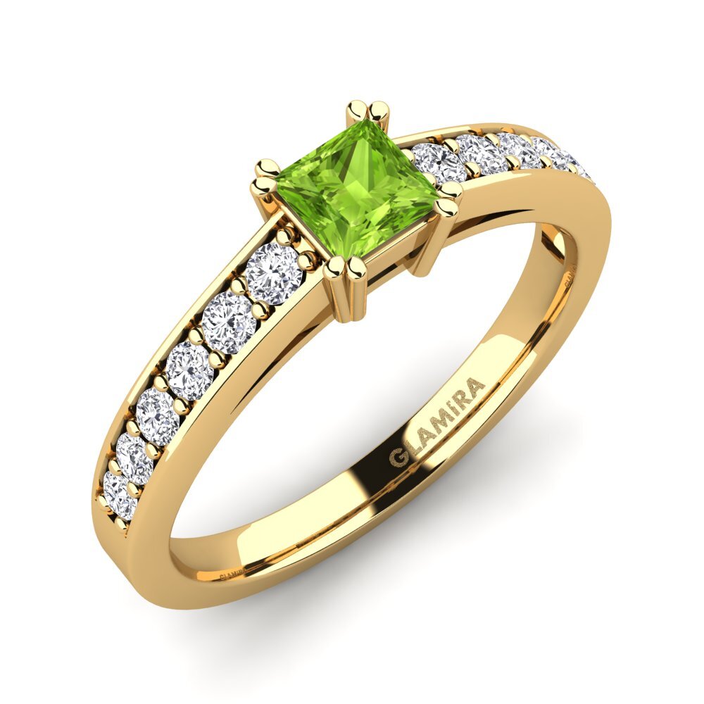 Peridot Engagement Ring Cynthia 0.4 crt
