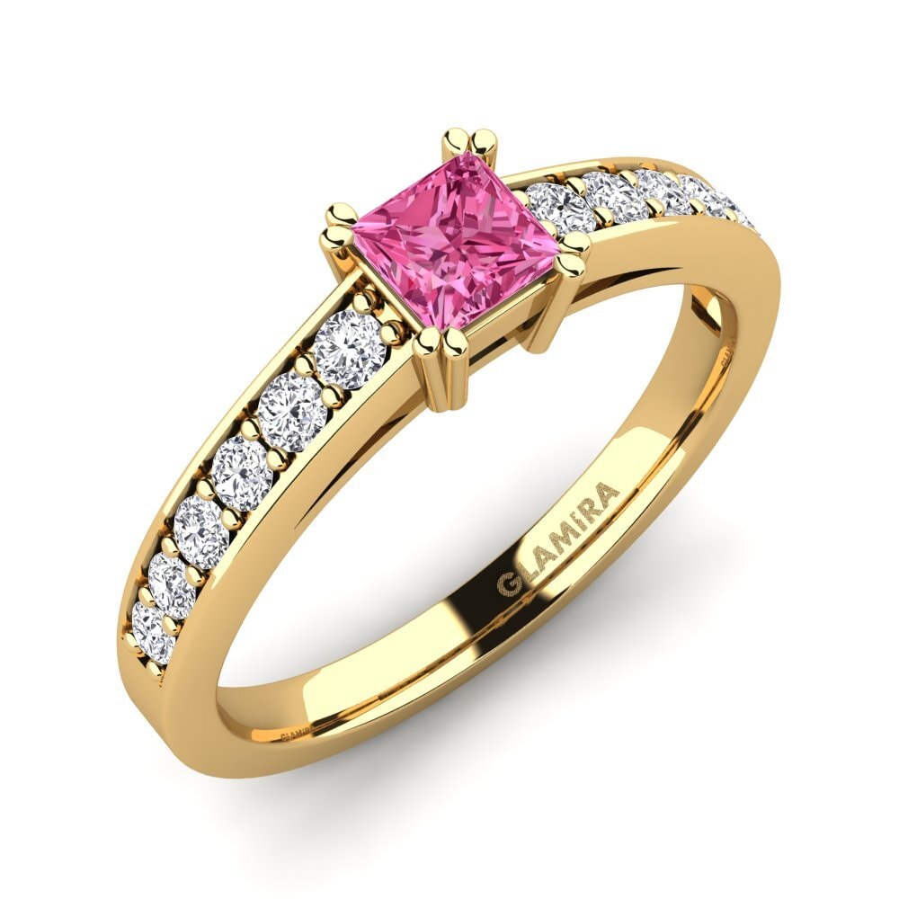 Pink Tourmaline Engagement Ring Cynthia 0.4 crt