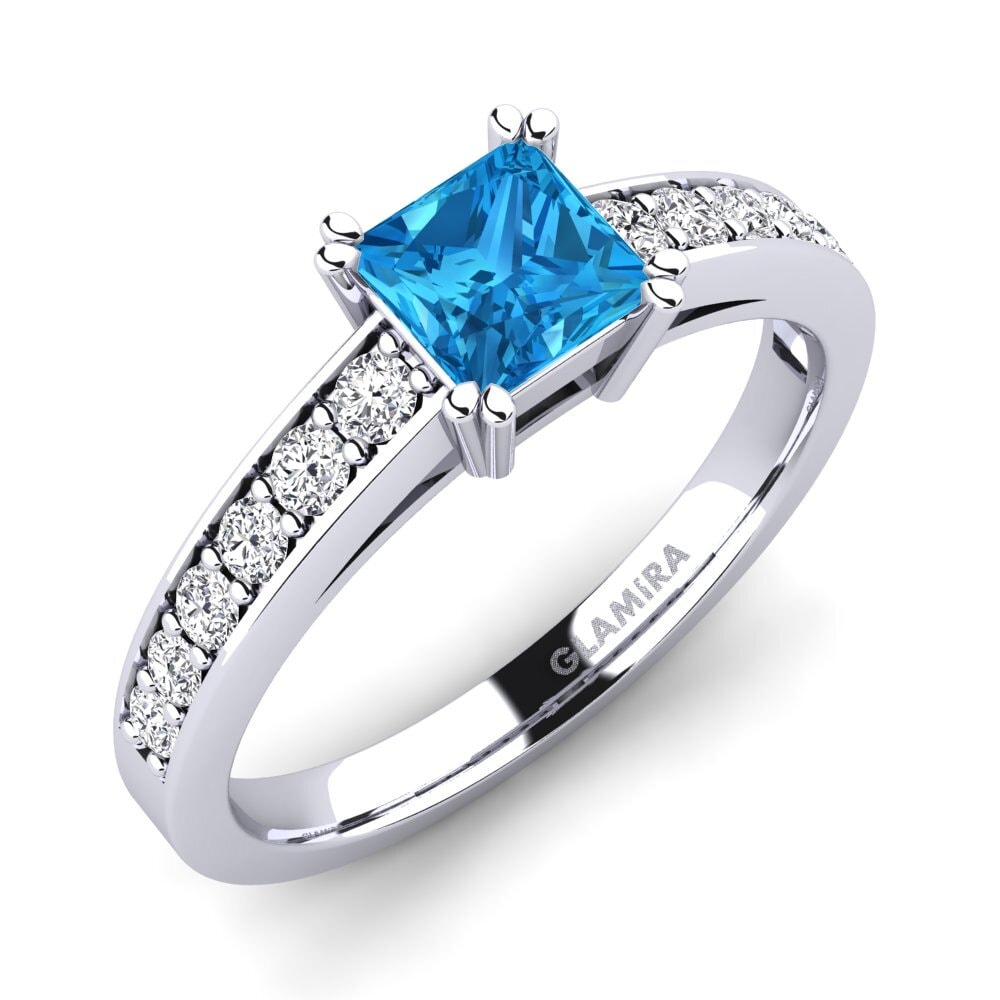 Blue Topaz Engagement Ring Cynthia