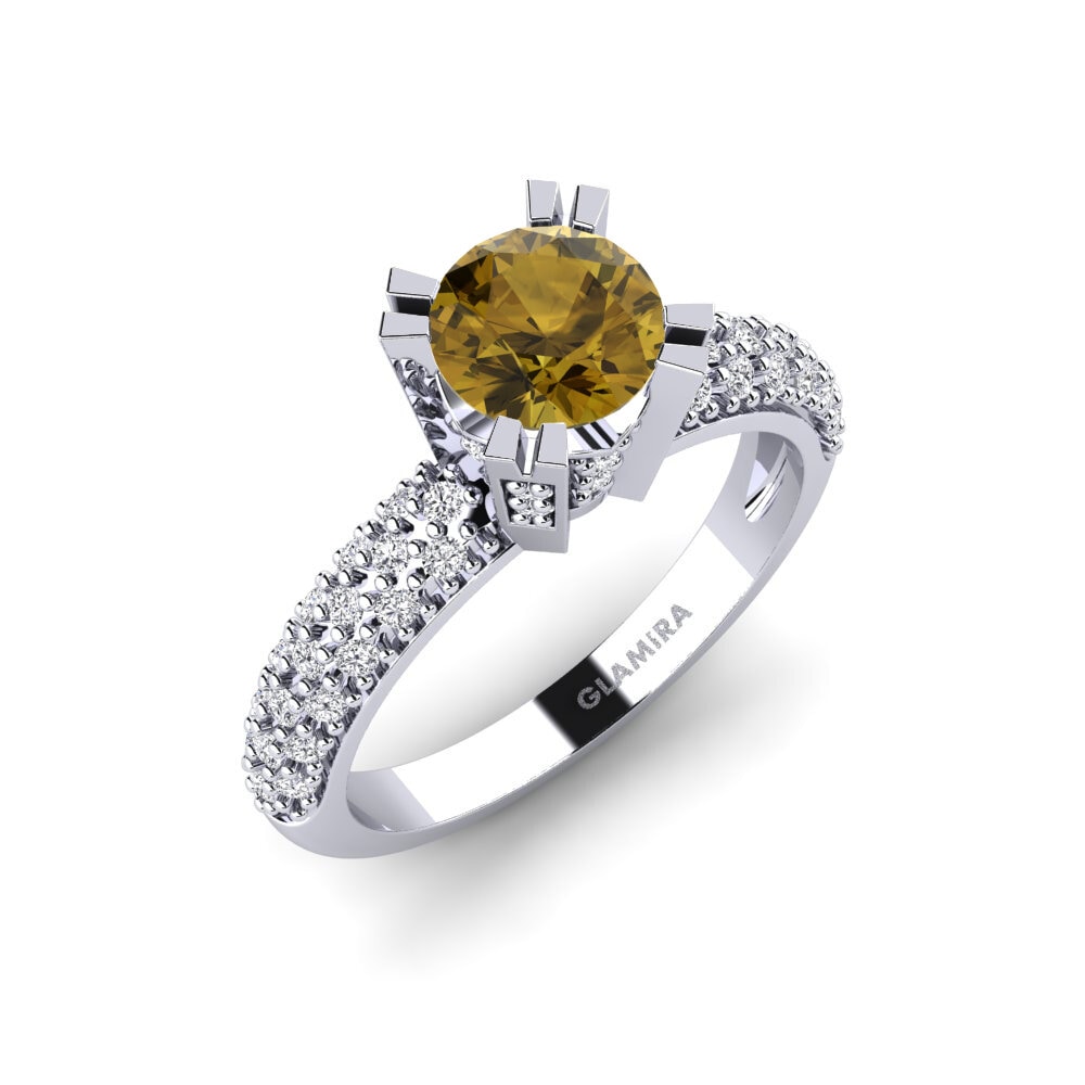 Zircon Brun Ensemble de mariée Swanky Bague A