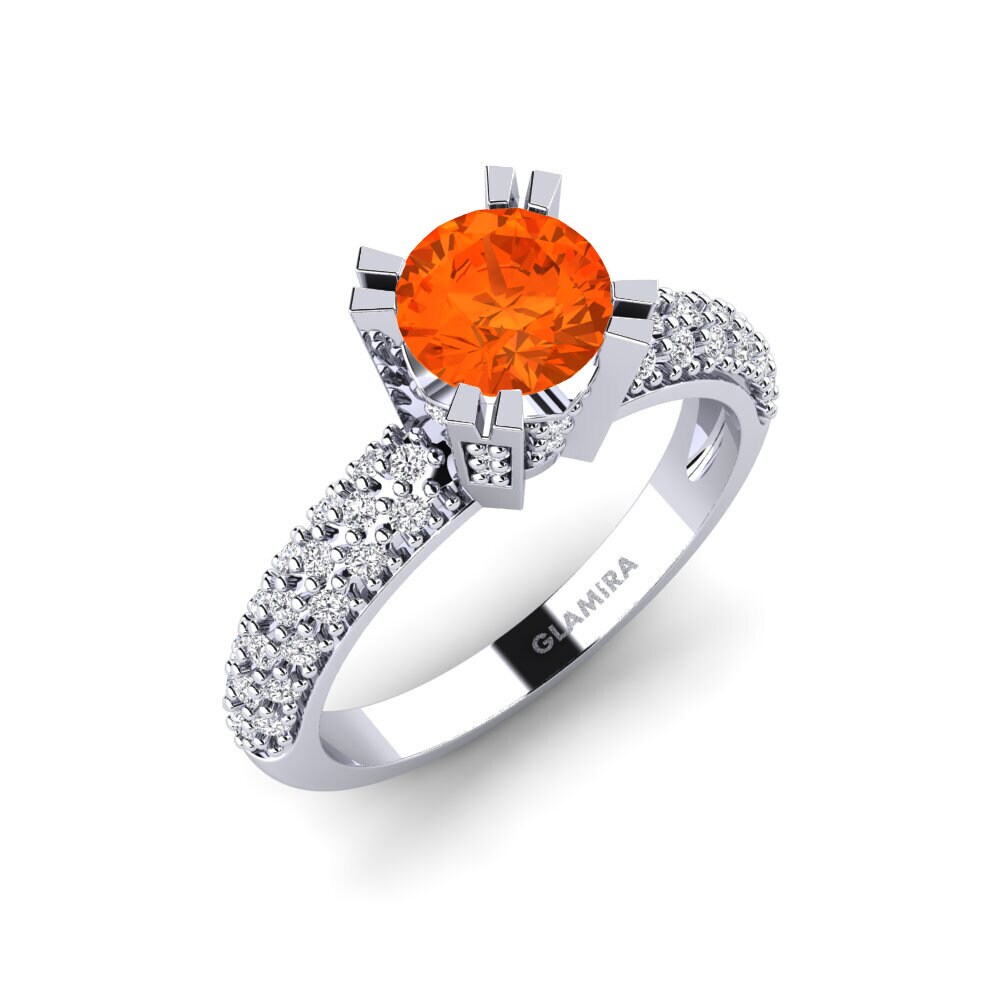 Fire Opal Bridal Set Swanky Ring A