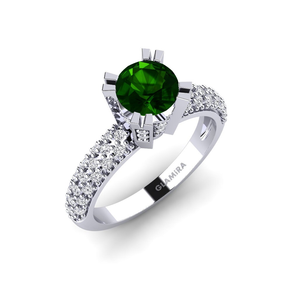 Green Tourmaline Bridal Set Swanky Ring A