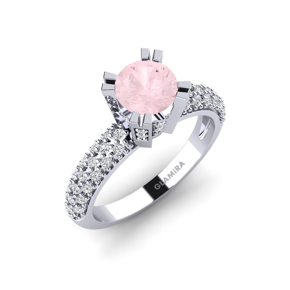 Rose Quartz Bridal Set Swanky Ring A