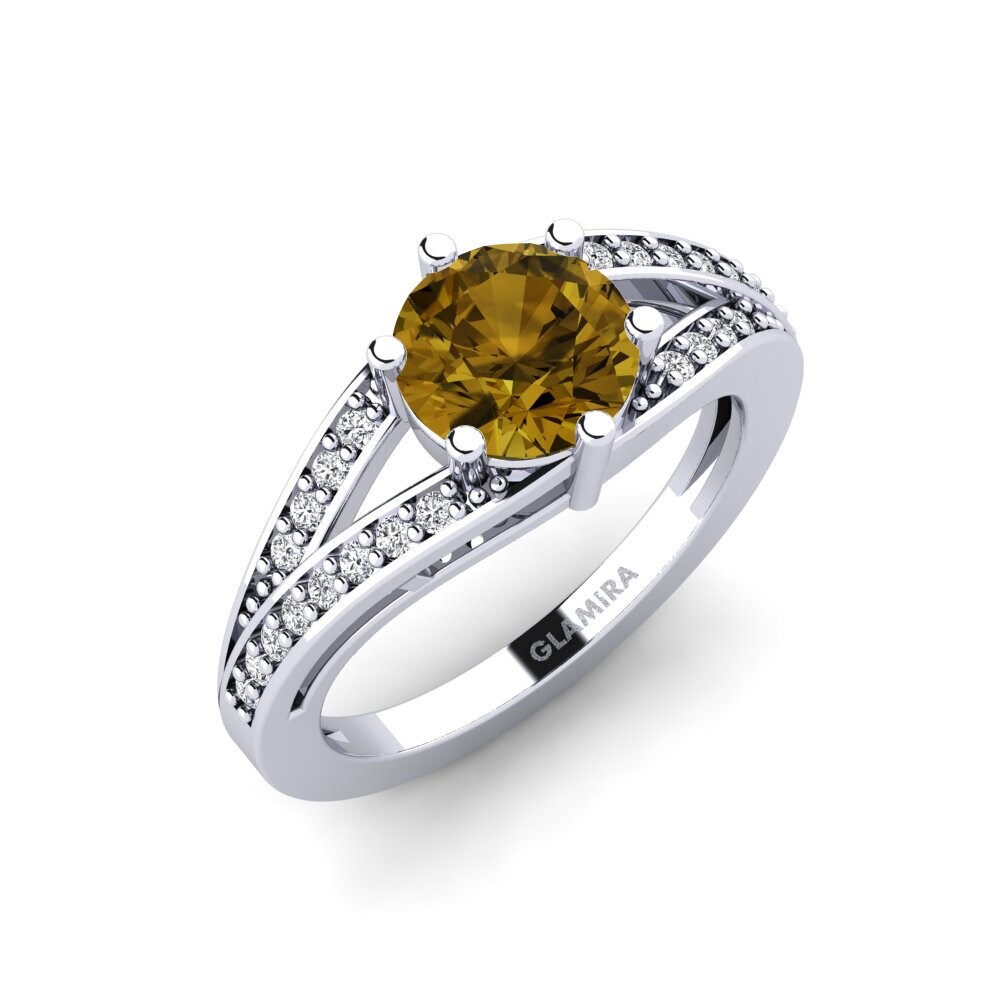 Zircon Brun Ensemble de mariée Cuddly Bague A