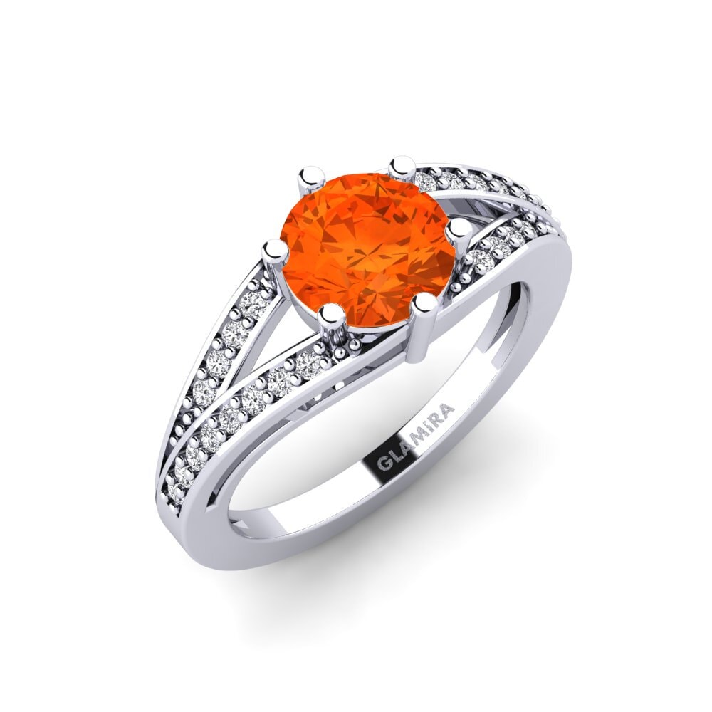 Fire Opal Bridal Set Cuddly Ring A