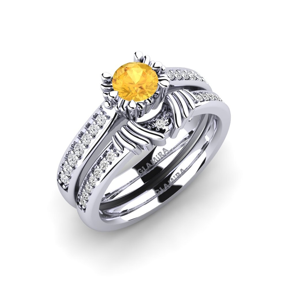 Citrine Ensemble de Bagues Snazy