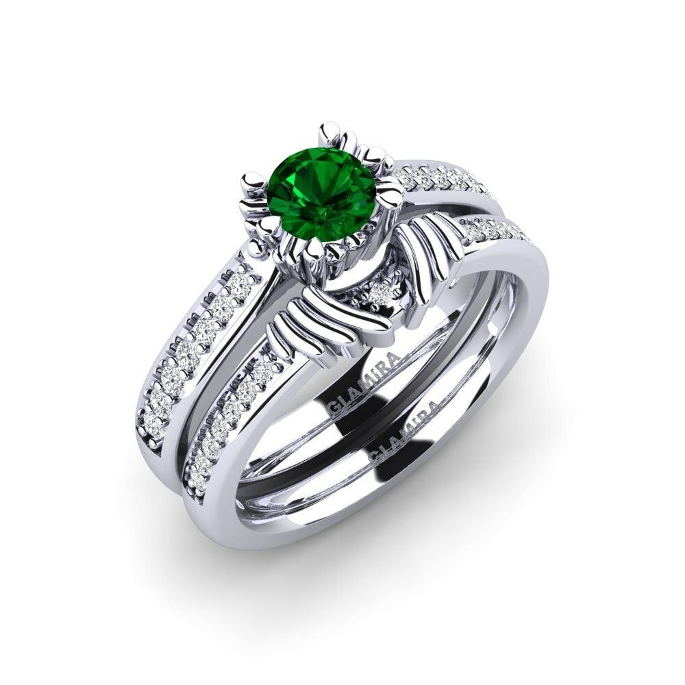 Green Zirconia Bridal Set Snazy