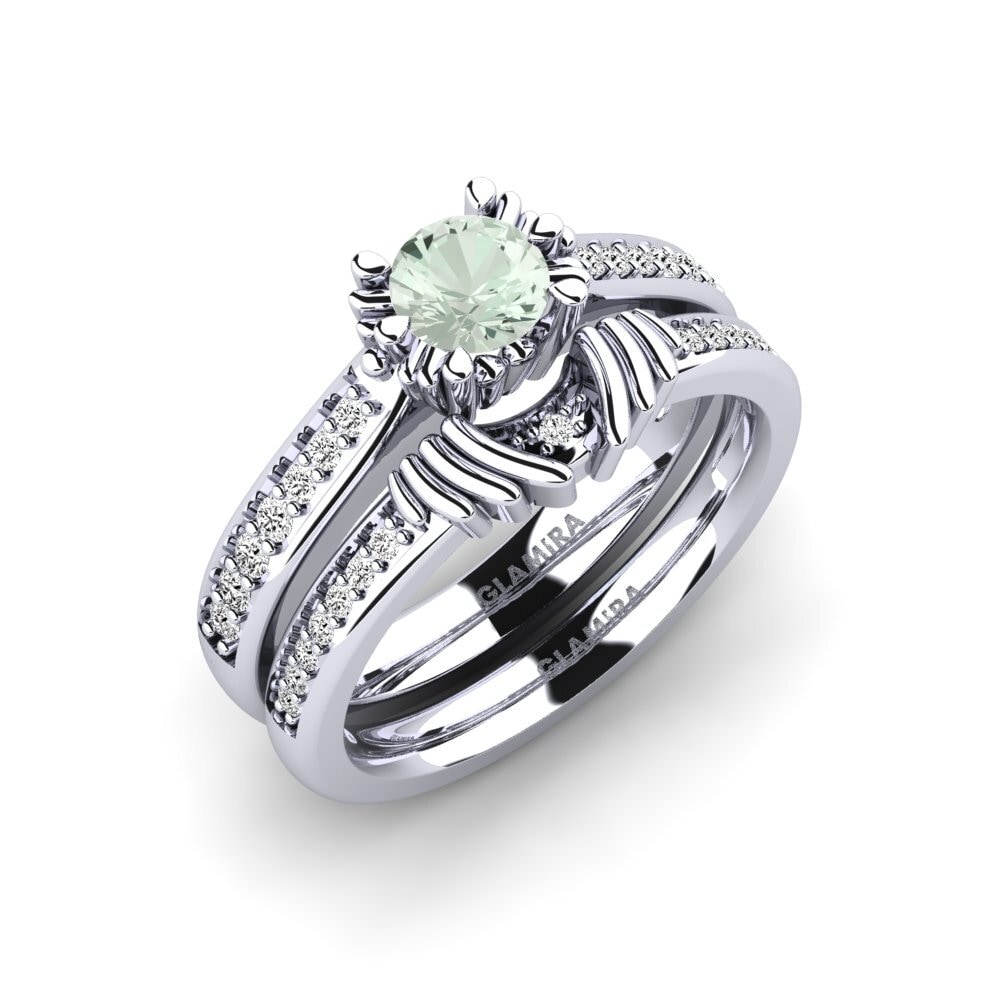 Amatista verde Set de Anillos Snazy