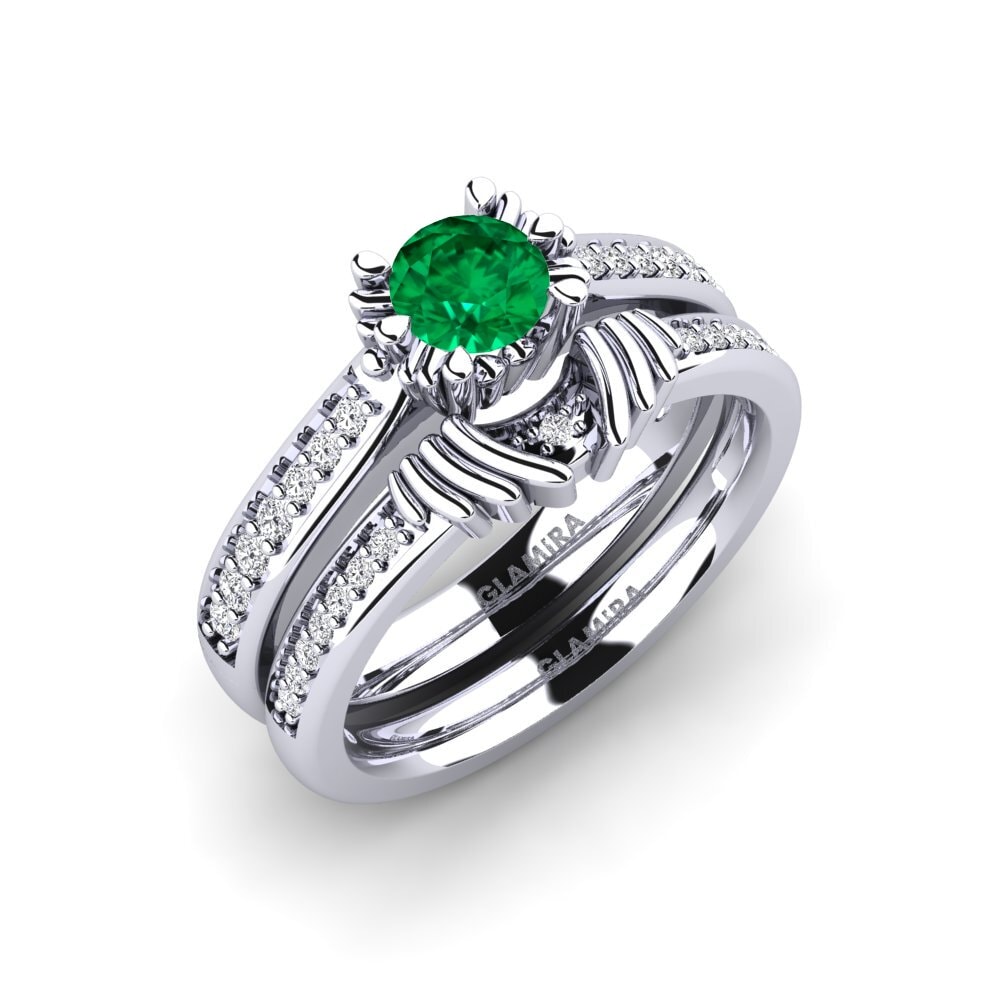 Emerald (Lab Created) Bridal Set Snazy