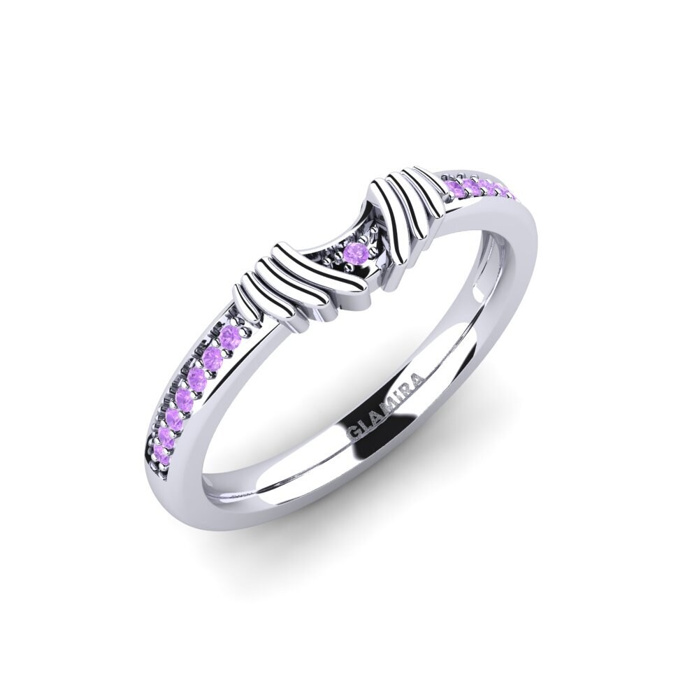 Platino 950 Amatista Set de Anillos Snazy Anillo B