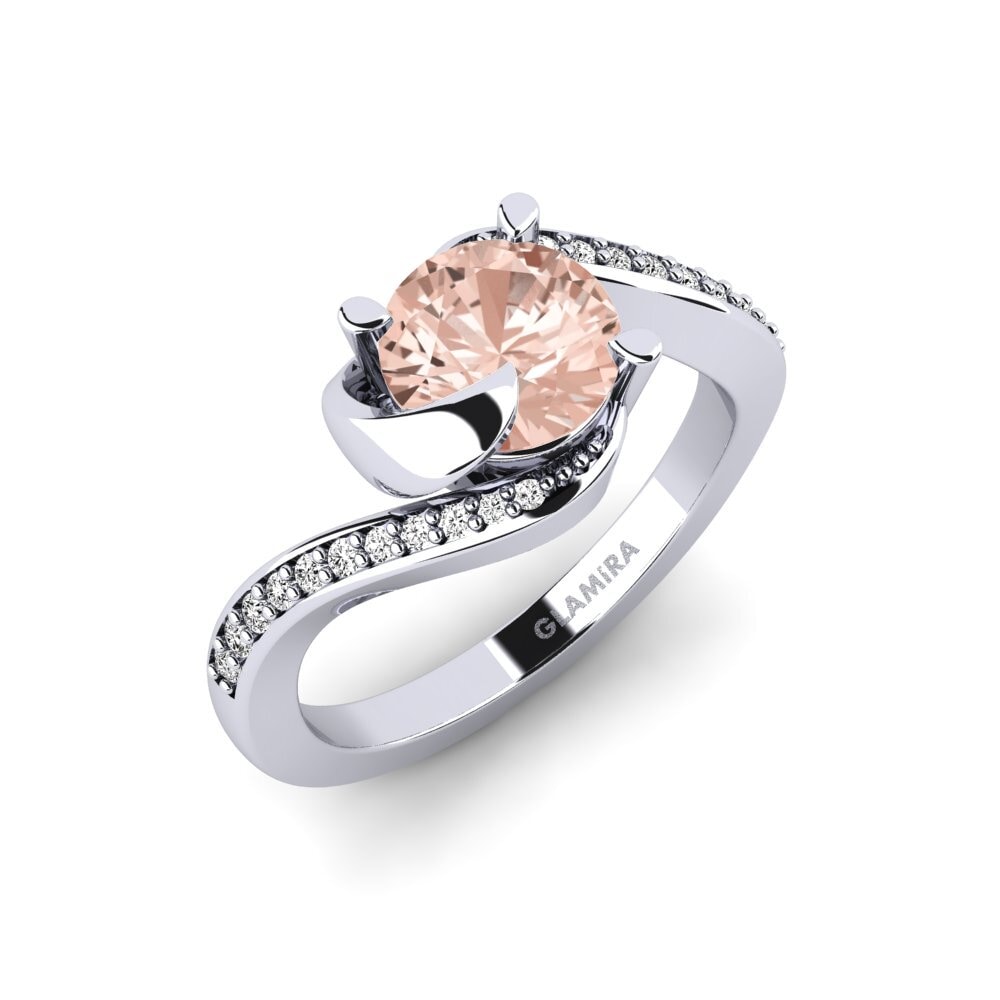 Morganite Ensemble de mariée Sinuous Bague A