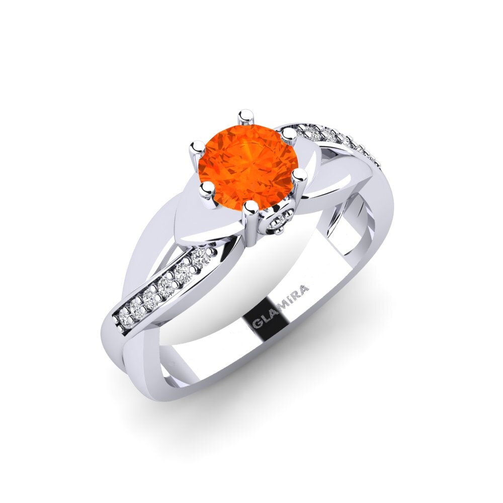 Fire Opal Bridal Set Puffin Ring A